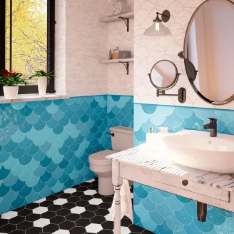 Veggflis <strong>Spectrum</strong>  Blå Blank 15x17 cm