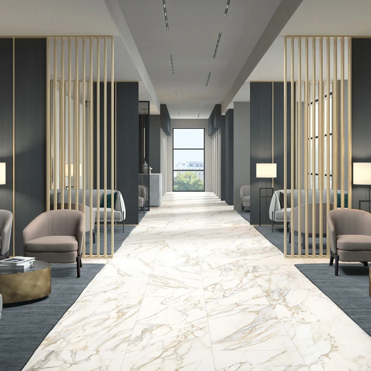 Unicomstarker Marmor Gulvflis Calacatta Gold Matt-Sateng 60x60 cm
