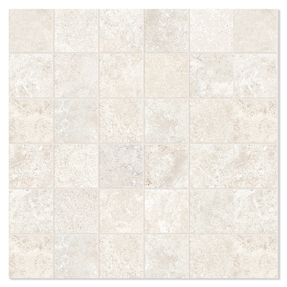Unicomstarker Marmor Mosaikkflis Blanc Matt 30x30 (5x5) cm