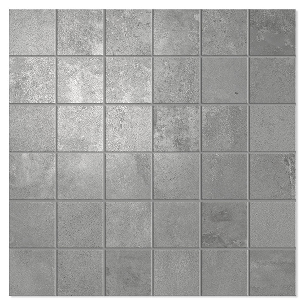 Unicomstarker Marmor Mosaikkflis Sølv Matt 30x30 (5x5) cm