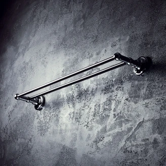 Dobbel Håndkleholder Solbacken Krom