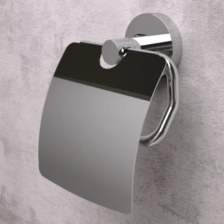 Toalettpapirholder med Lokk <strong>Holmstrand</strong>  Krom Blank