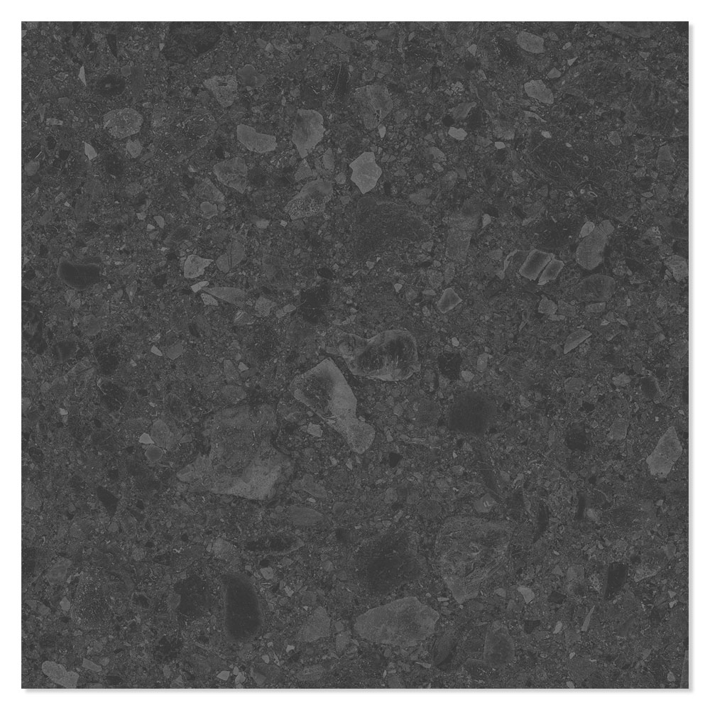 Gulvflis Ceppo di gre Svart Matt 120x120 cm