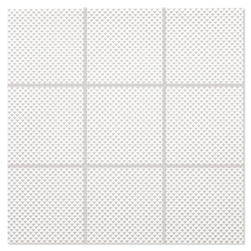 Mosaikkflis Paintbox Vit-Våffla Matt Relieff 30x30 (10x10) cm