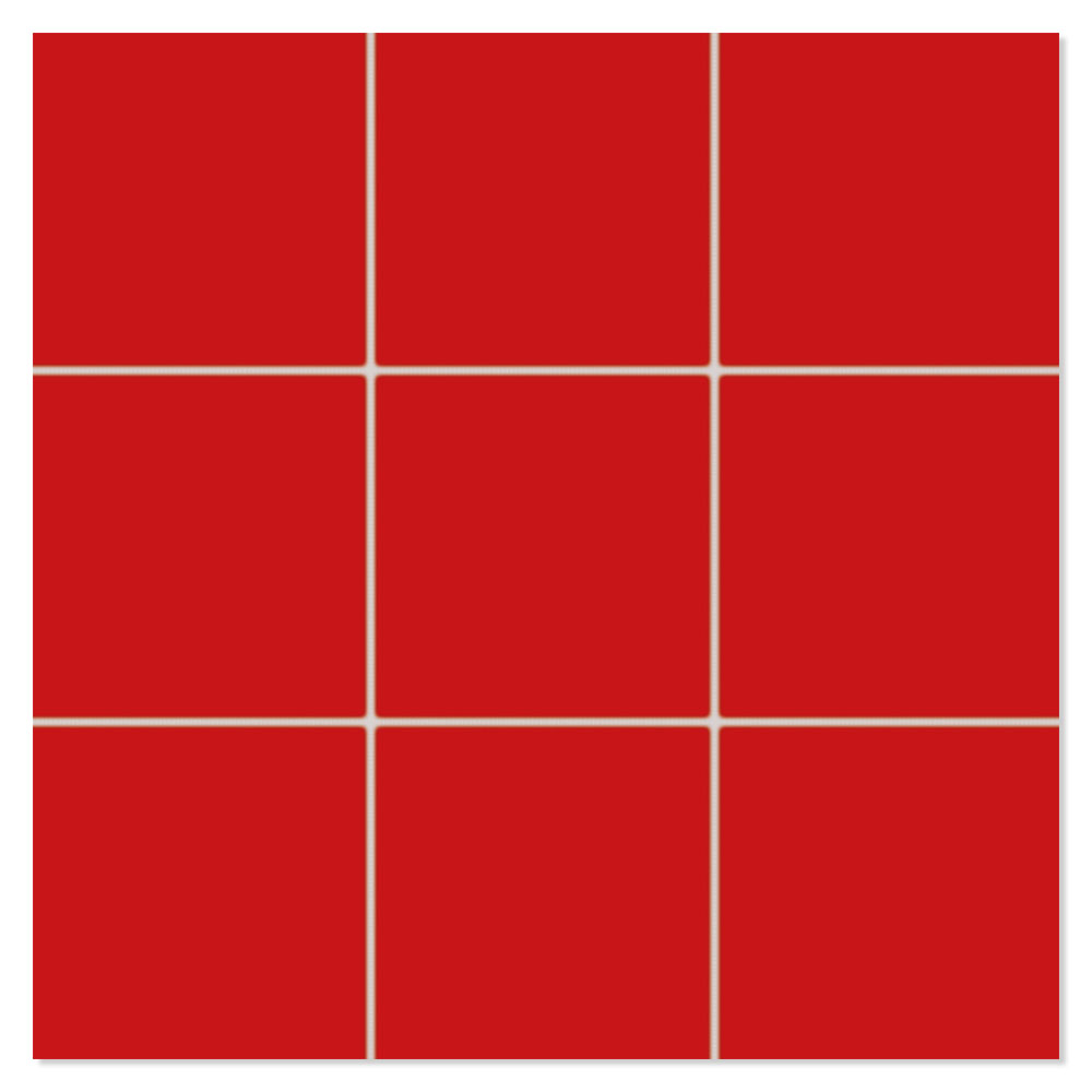 Mosaikkflis Paintbox Röd Matt 30x30 (10x10) cm