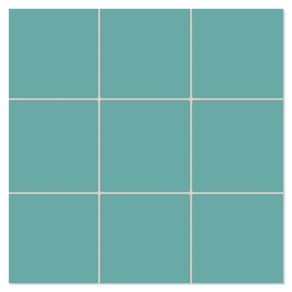 Mosaikkflis Paintbox Turkos Matt 30x30 (10x10) cm