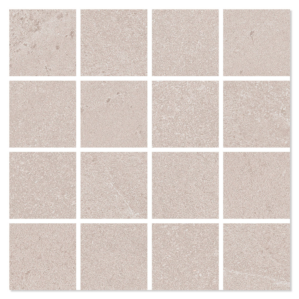 Mosaikkflis Burlstone Lys Grå Matt 30x30 (7x7) cm