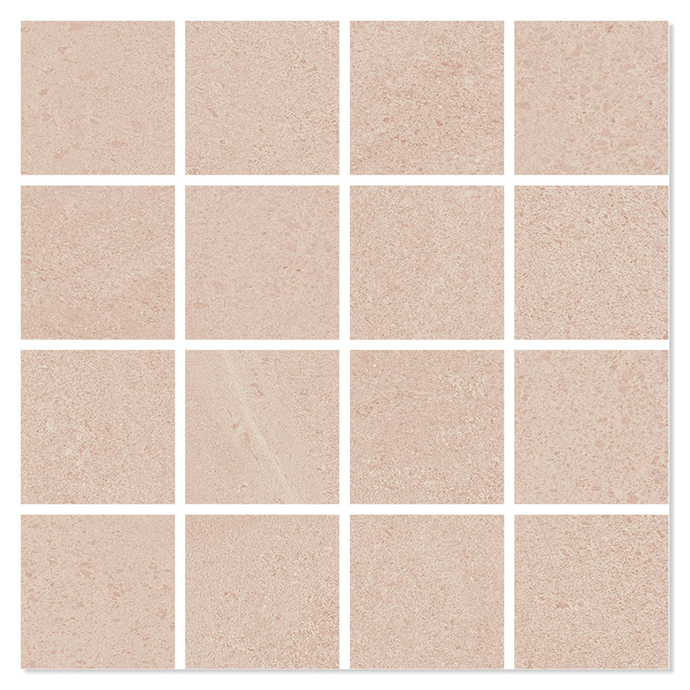 Mosaikkflis Burlstone Beige Matt 30x30 (7x7) cm