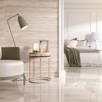 Gulvflis <strong>Travertino</strong>  Ivory Polert 60x120 cm