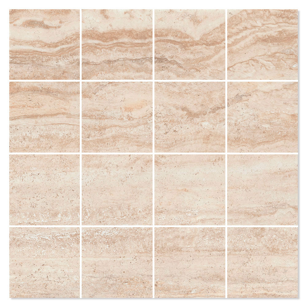 Mosaikkflis Travertino Beige Blank 30x30 (7x7) cm