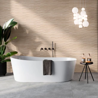 Veggflis <strong>Earthstone</strong>  Beige Relief Matt Relieff 30x90 cm