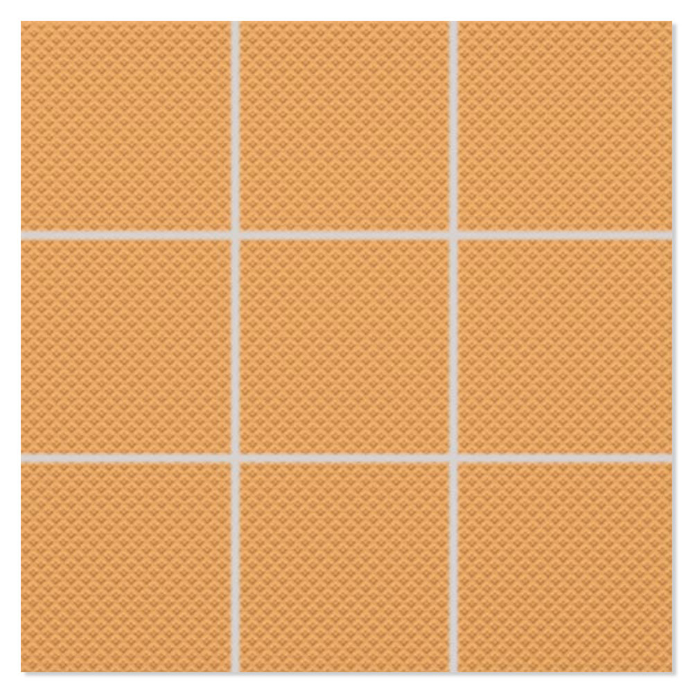 Mosaikkflis Paintbox Blekt Orange-Sandpapper Matt Relieff 30x30 (10x10) cm