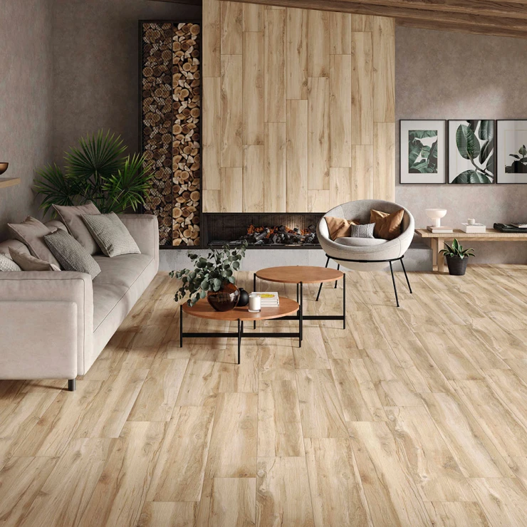 Tre Gulvflis Cedar Beige Matt 23x120 cm