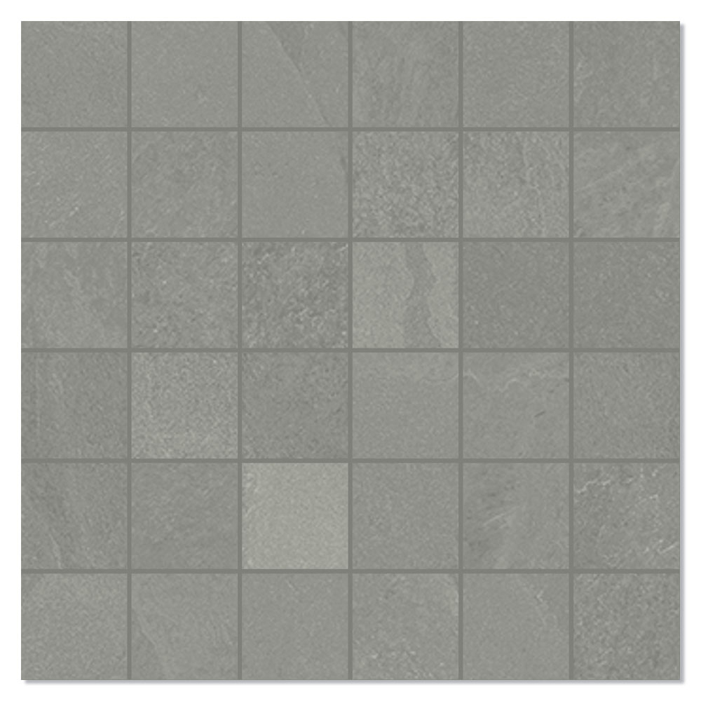 Unicomstarker Marmor Mosaikkflis Silk Grey Matt 30x30 (5x5) cm