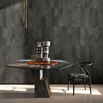 Unicomstarker Gulvflis <strong>Brazilian Slate</strong>  Rail Black Matt 12x53 cm
