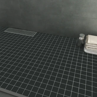 Mosaikkflis Montana Svart Matt 30x30 (5x5) cm
