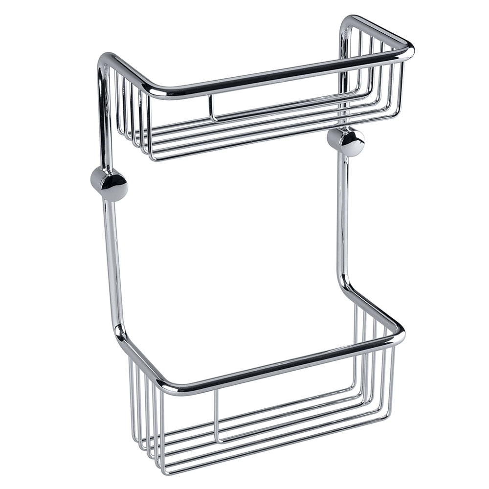 Dobbel Dusjkurv Line Krom Blank 22 cm
