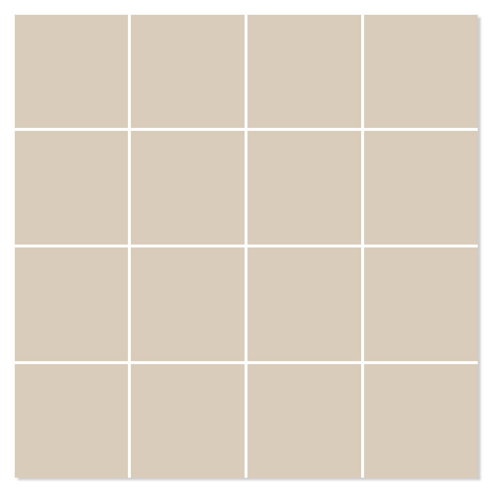 Mosaikkflis Terra Beige Matt 30x30 (7x7) cm
