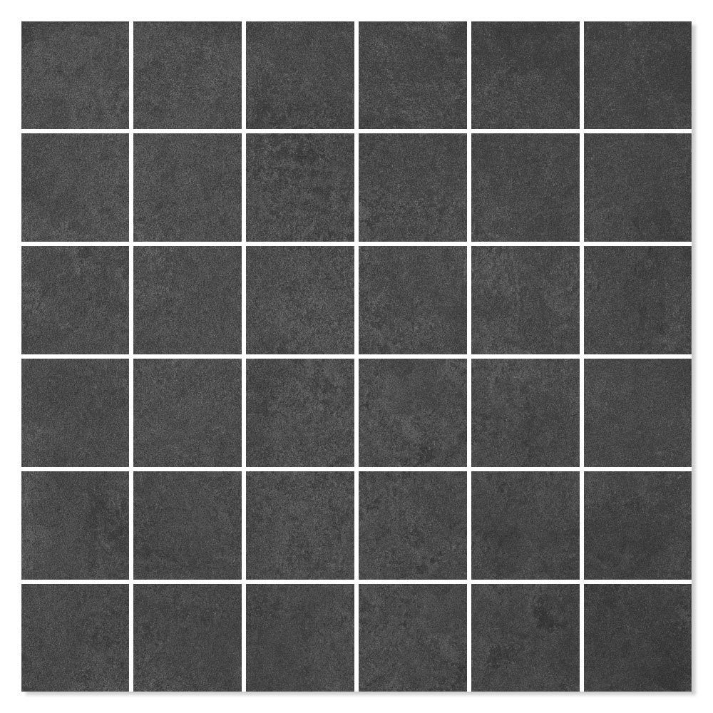 Mosaikkflis Momentum Svart Matt 30x30 (5x5) cm