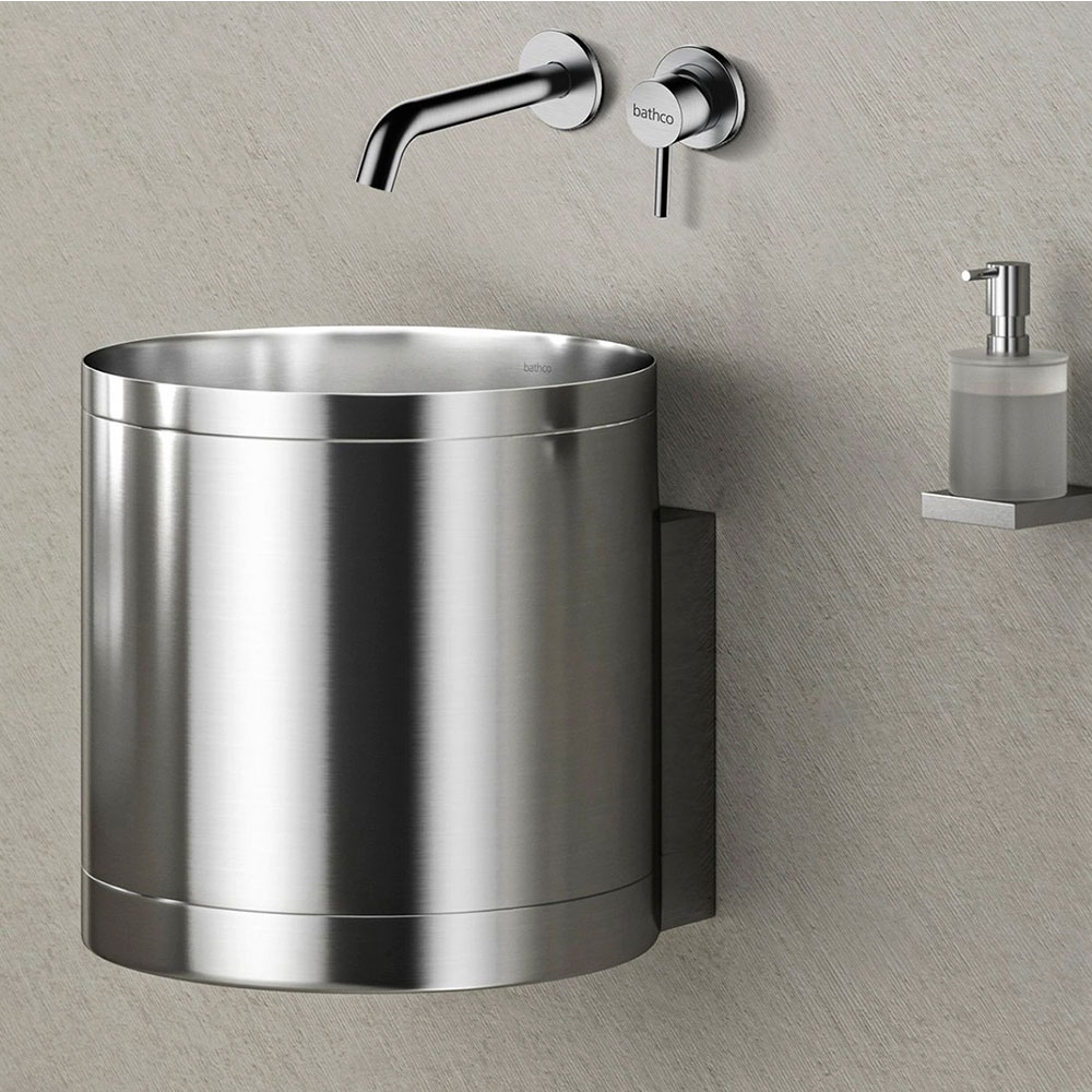 Bathco Servant Detroit Pared Metallic Krom 38 cm