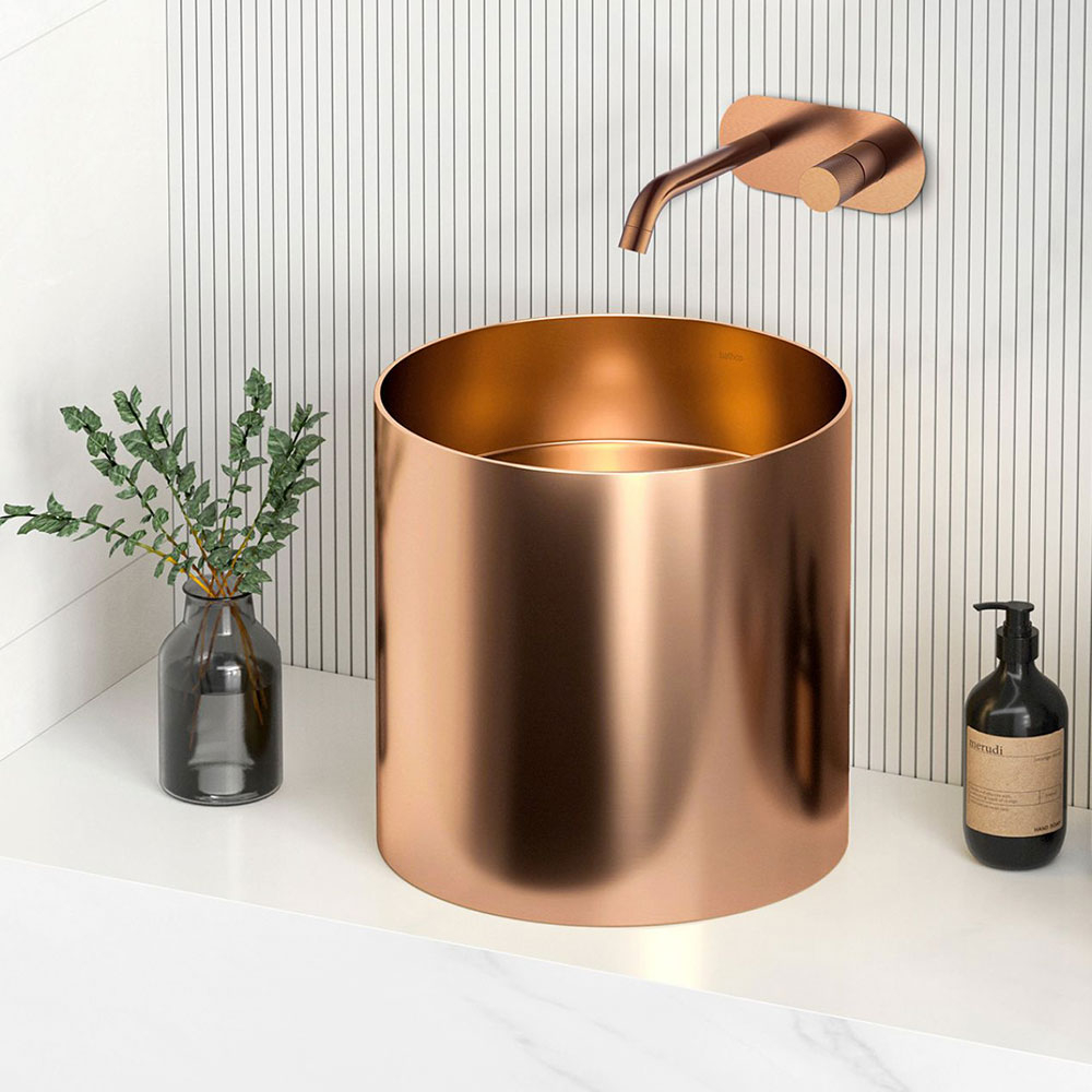 Bathco Servant Alto Metallic Koppar 38 cm