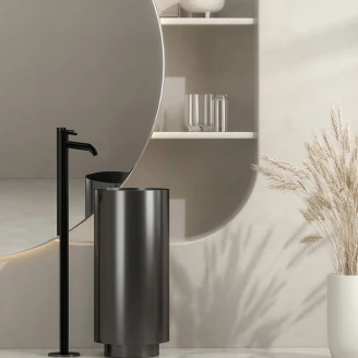 Bathco Servant Detroit Pedestal <strong>Metallic</strong>  Mörk Krom 38 cm