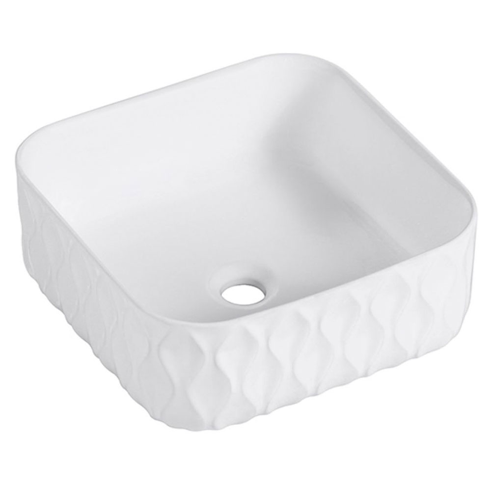 Bathco Servant Sand Waves 38 Metallic Hvit 38 cm