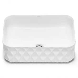 Bathco Servant Sand Waves 50 Metallic Hvit 50 cm