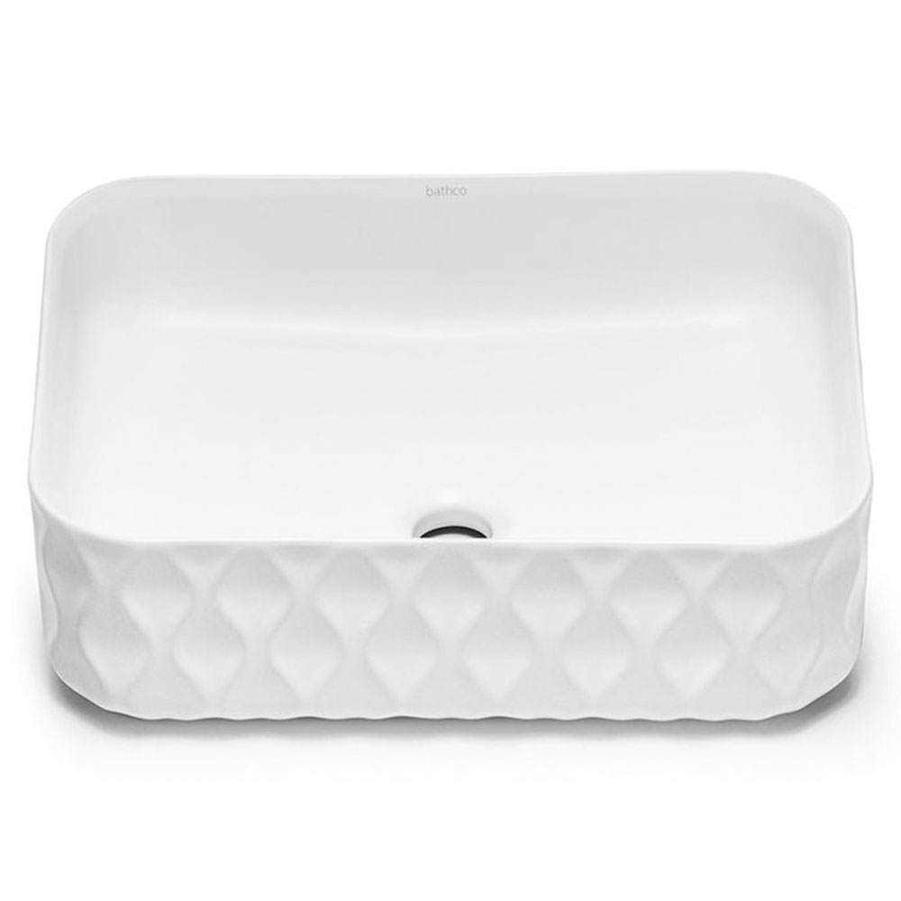 Bathco Servant Sand Waves 50 Metallic Hvit 50 cm