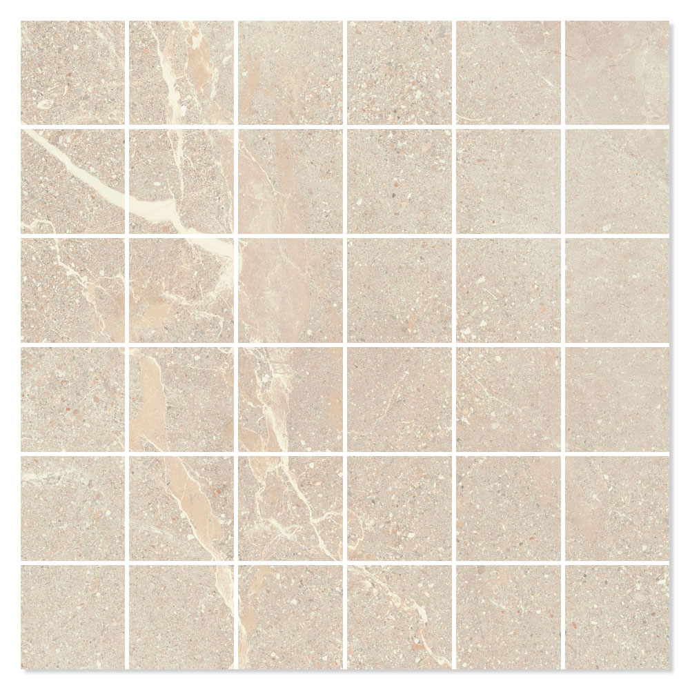 Mosaikkflis Stonecraft Beige Matt 30x30 (5x5) cm