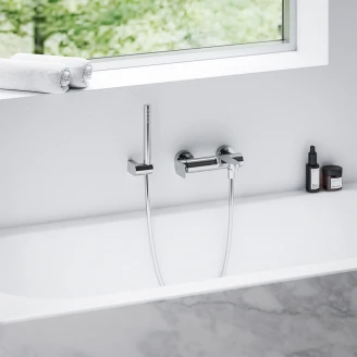 Ravak Dusjsett med Badekarbatteri Eleganta Krom Blank