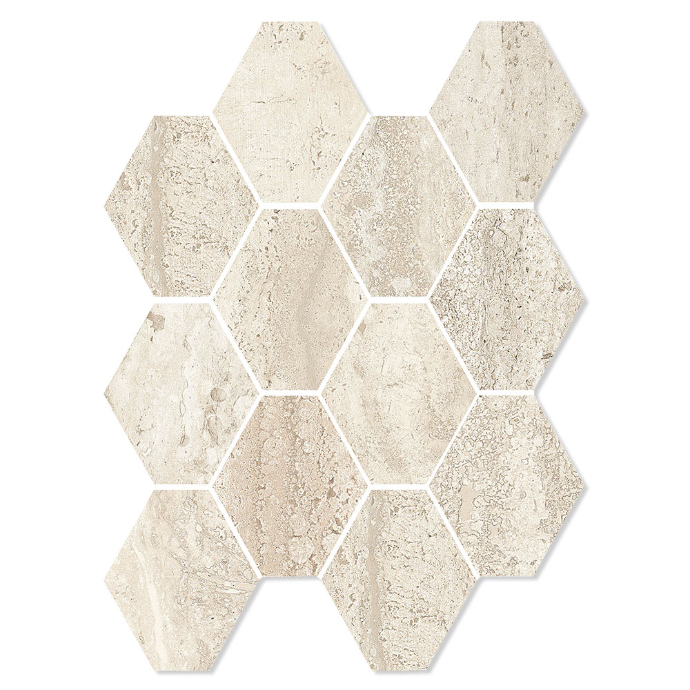 Unicomstarker Sekskant Mosaikk Gulvflis Tibur Stone Classico Matt 25x34 (9.7x11.2) cm
