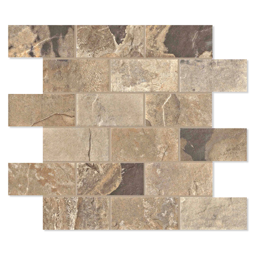Unicomstarker Mosaikk Veggflis Natural Slate Autumn Matt 30x30 cm
