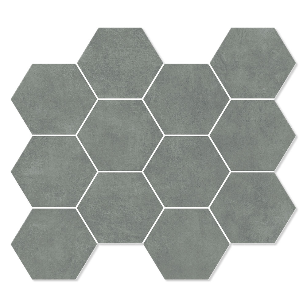 Unicomstarker Sekskant Mosaikk Gulvflis Living Salvia Matt 30x34 (9.7x11.2) cm