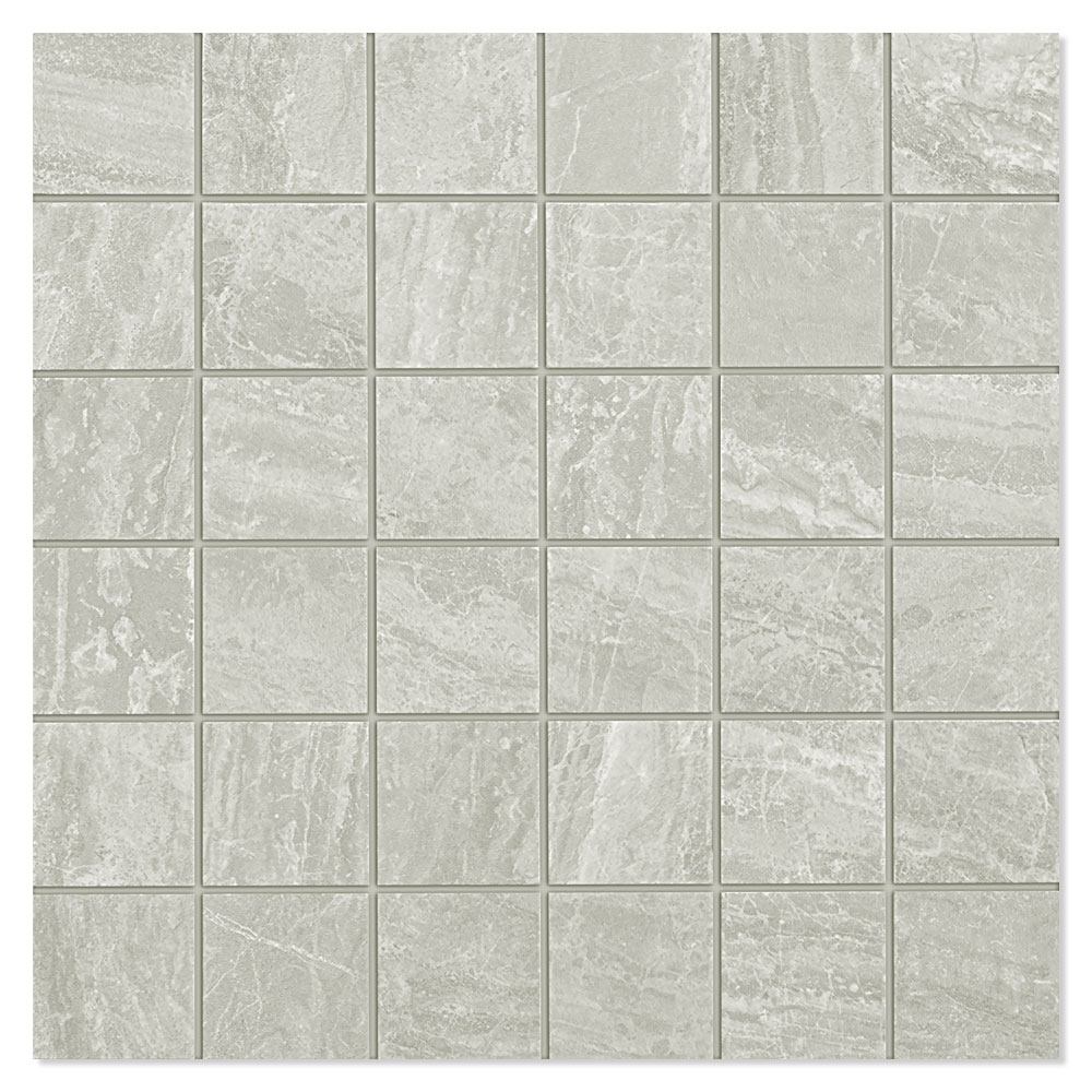 Unicomstarker Marmor Mosaikkflis Grey Polert 30x30 (5x5) cm