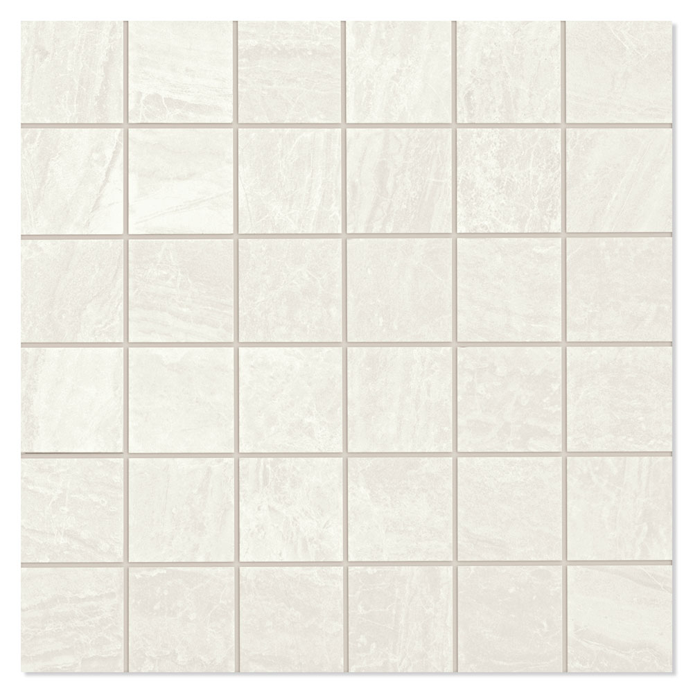Unicomstarker Marmor Mosaikkflis White Polert 30x30 (5x5) cm