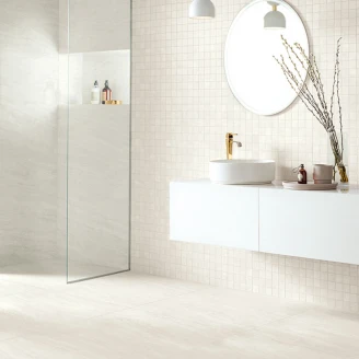 Unicomstarker Gulvflis <strong>Cosmic</strong>  White Matt-Sateng 60x60 cm