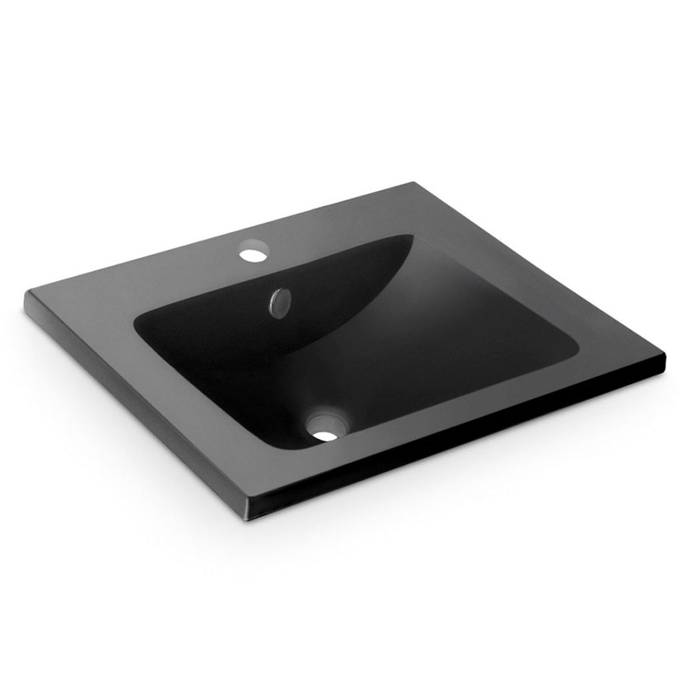 Bathco Servant Rectangular Montevideo Svart Blank 61 cm
