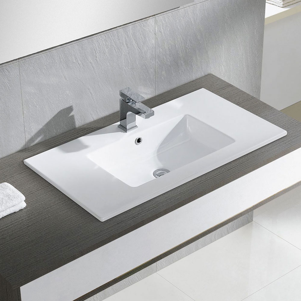 Bathco Servant Rectangular Liebana Hvit Blank 81 cm