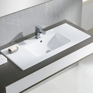 Bathco Håndvask <strong>Rectangular</strong>  Liebana Hvid Glat 101 cm