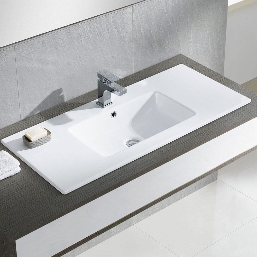Bathco Servant Rectangular Liebana Hvit Blank 101 cm