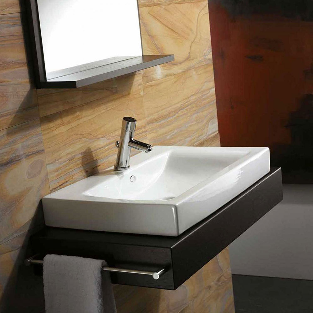 Bathco Servant Rectangular Manchester Hvit Blank 70 cm