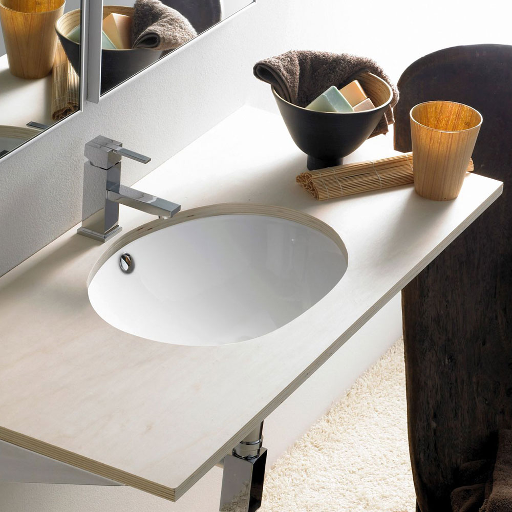 Bathco Servant Oval Modena Hvit Blank 46.5 cm