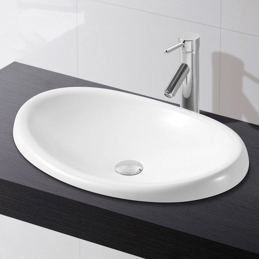 Bathco Servant Oval Ellipse Hvit Blank 60.5 cm
