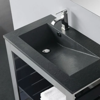 Bathco Servant <strong>Resin</strong>  Tecno Svart Matt 80 cm