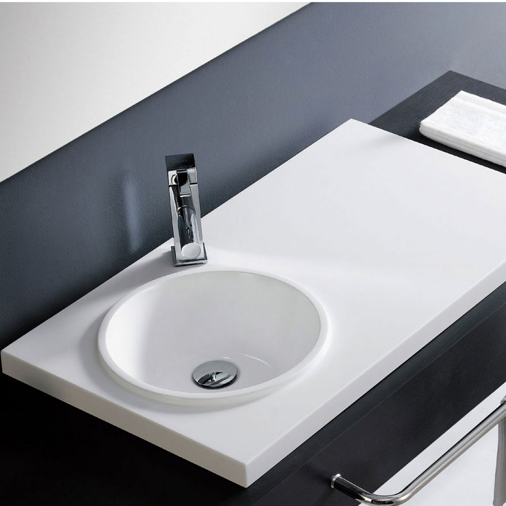 Bathco Servant Resin Satelite Hvit Blank 80 cm