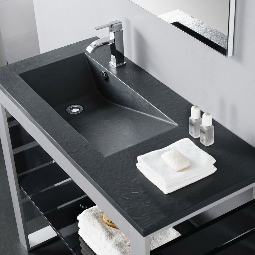 Bathco Servant Resin Tecno Svart Matt 100 cm