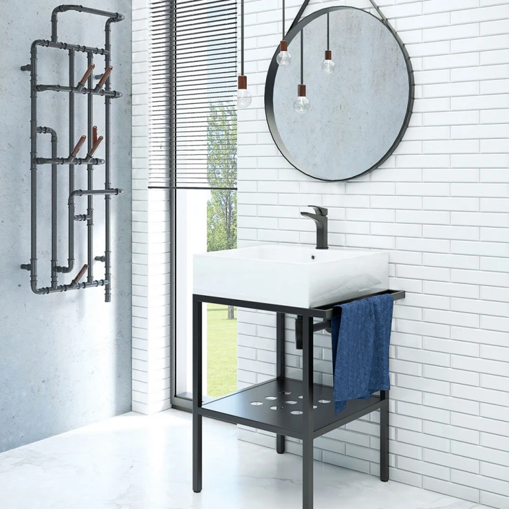 Servantskap Temisto med Servant Hvit Blank 50x50 cm