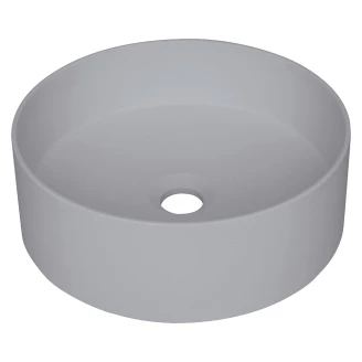 Servant Rund <strong>Silia</strong> Grå Metallic Matt 36 cm