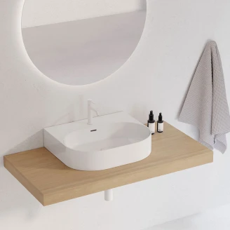 Ravak Väggmonterad Servant <strong>Ceramic Slim</strong>  Oval Hvit Blank 55 cm